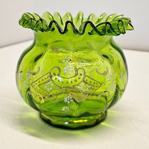 Bohemian Hand-Blown Ruffle Vase
